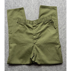 Boys Scout Of America Pants Mens 31x28 Green Chino Twill Straight Leg